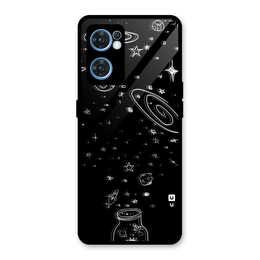 Bottle Of Stars Glass Back Case for Oppo Reno7 5G
