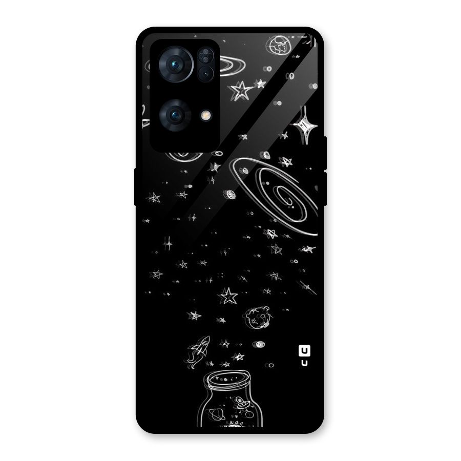 Bottle Of Stars Glass Back Case for Oppo Reno7 Pro 5G