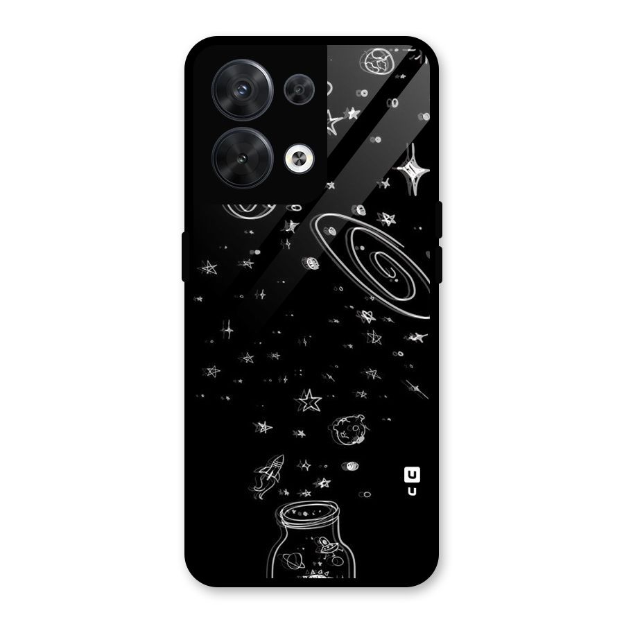 Bottle Of Stars Glass Back Case for Oppo Reno8 5G