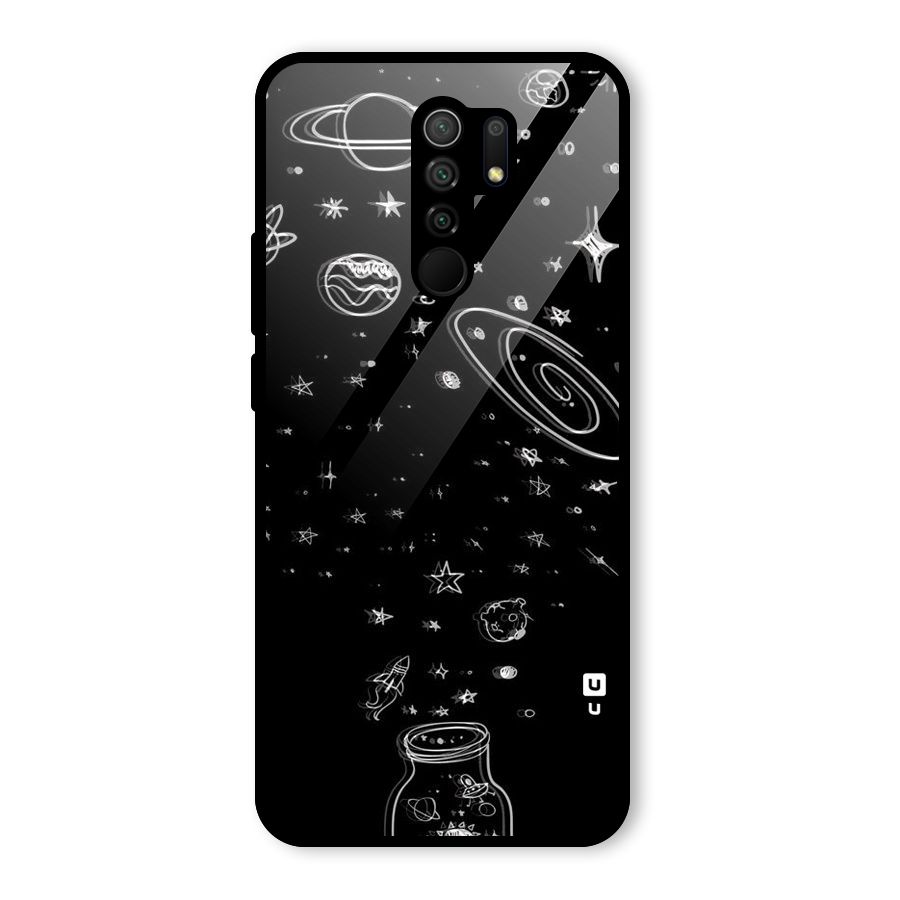 Bottle Of Stars Glass Back Case for Redmi 9 Prime