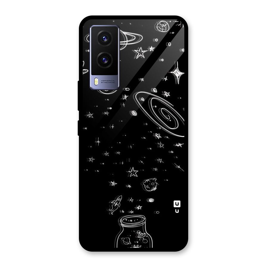 Bottle Of Stars Glass Back Case for Vivo V21e 5G