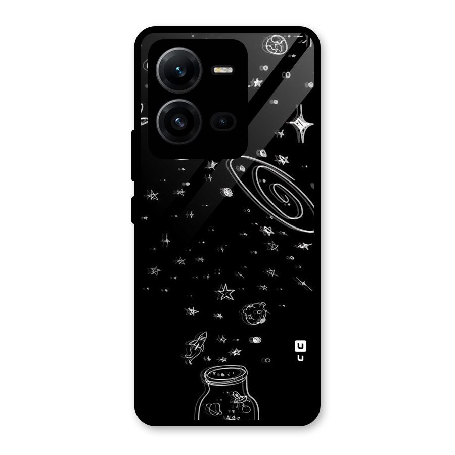 Bottle Of Stars Glass Back Case for Vivo V25