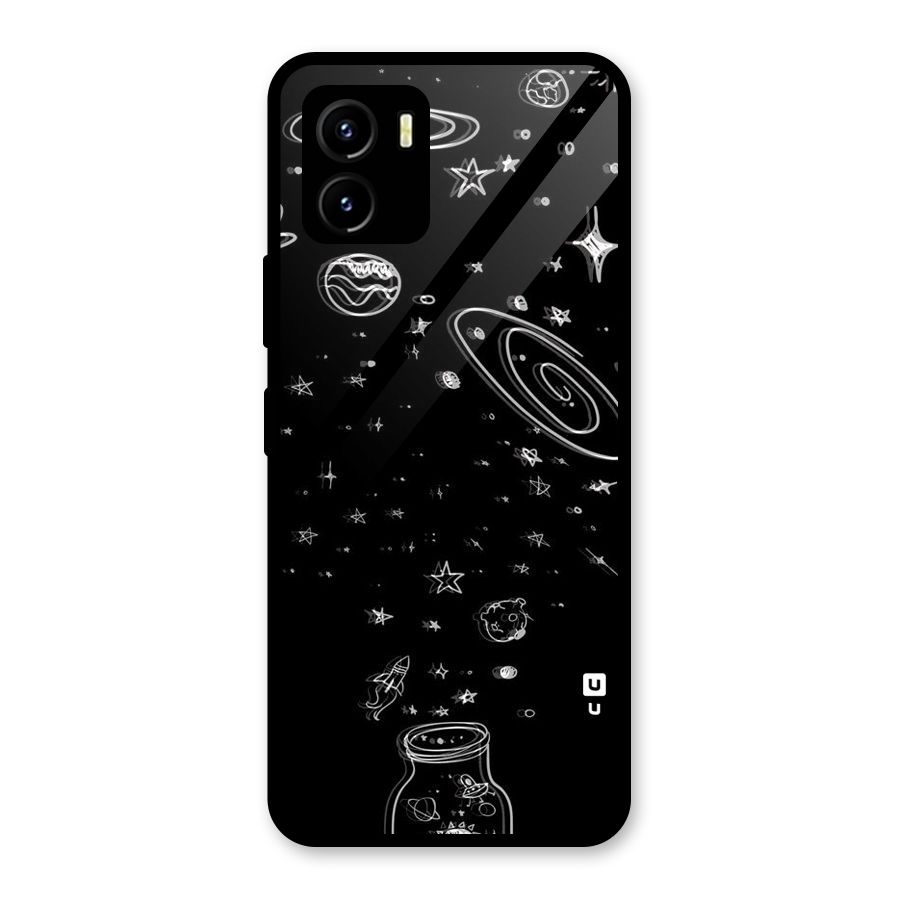 Bottle Of Stars Glass Back Case for Vivo Y15s