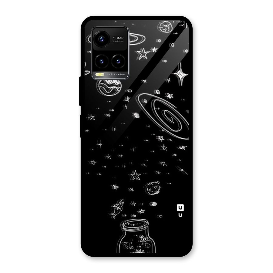 Bottle Of Stars Glass Back Case for Vivo Y21A