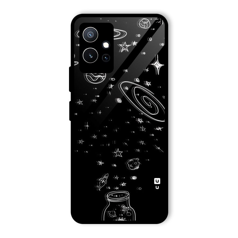 Bottle Of Stars Glass Back Case for Vivo Y75 5G