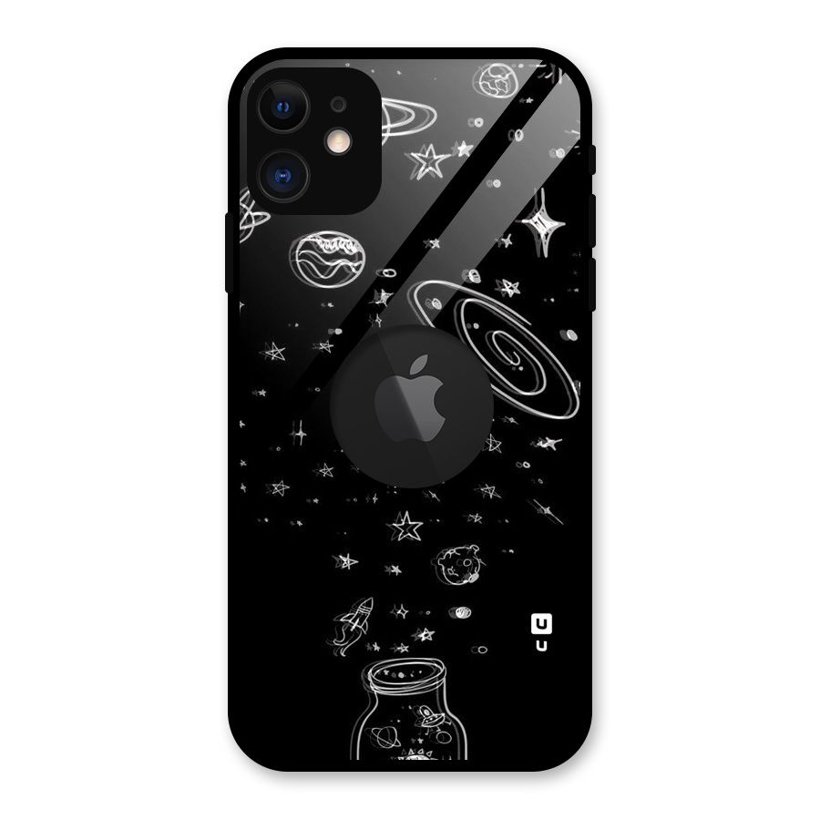 Bottle Of Stars Glass Back Case for iPhone 11 Logo Cut