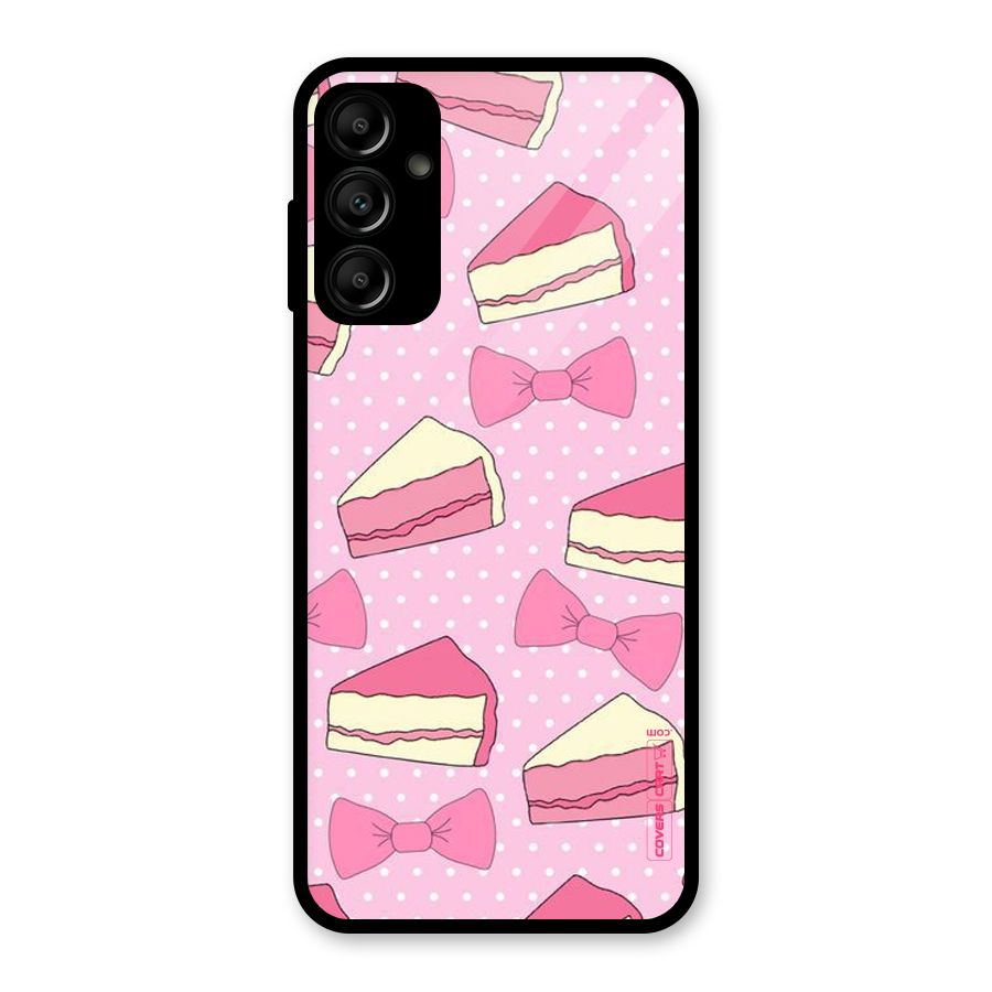 Bow Cake Glass Back Case for Galaxy A14 5G