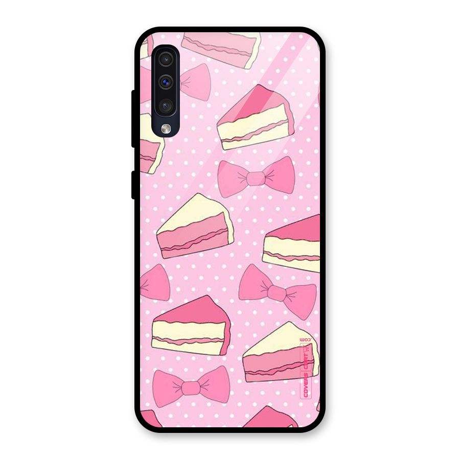 Bow Cake Glass Back Case for Galaxy A50