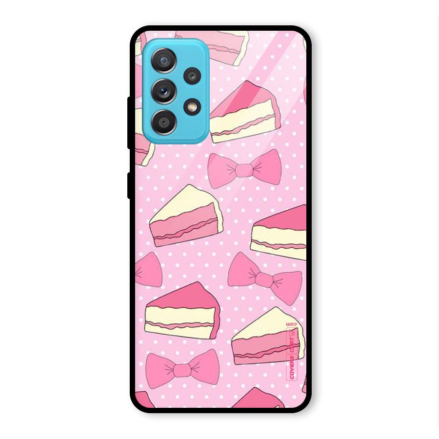 Bow Cake Glass Back Case for Galaxy A52