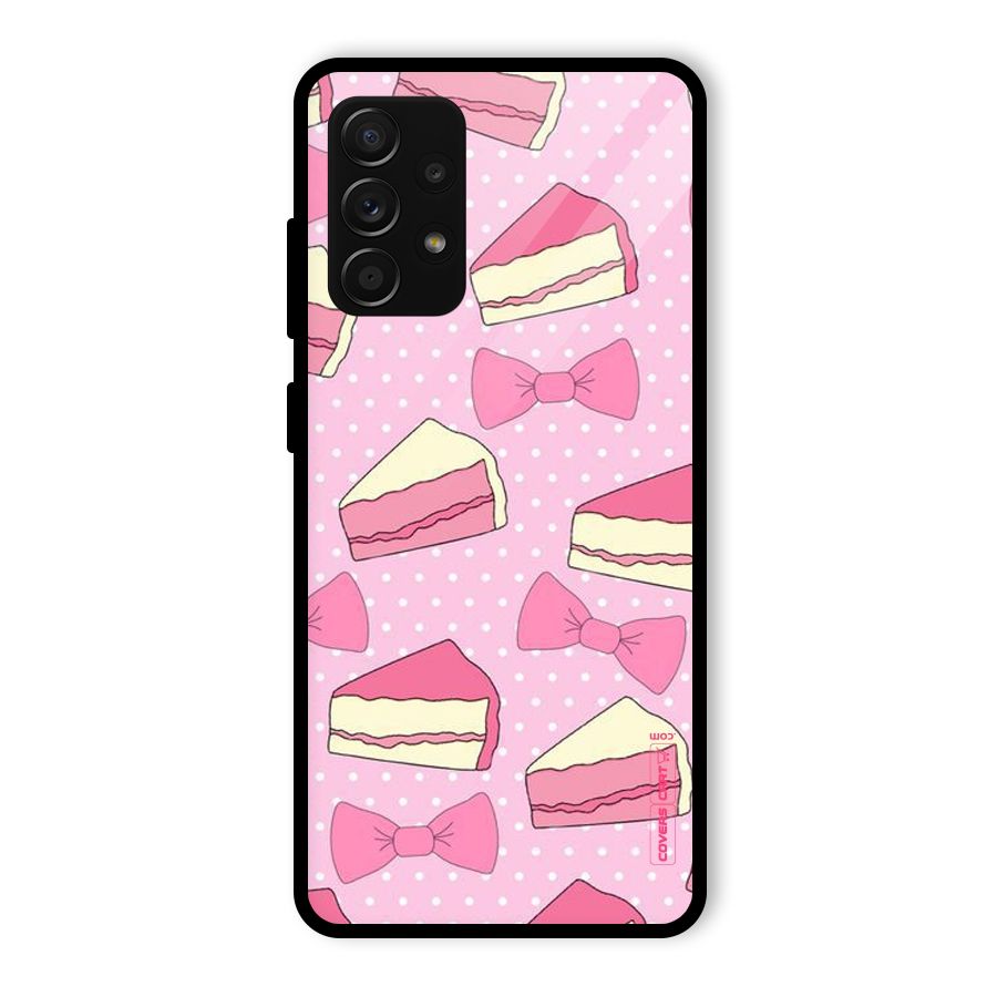 Bow Cake Glass Back Case for Galaxy A53 5G