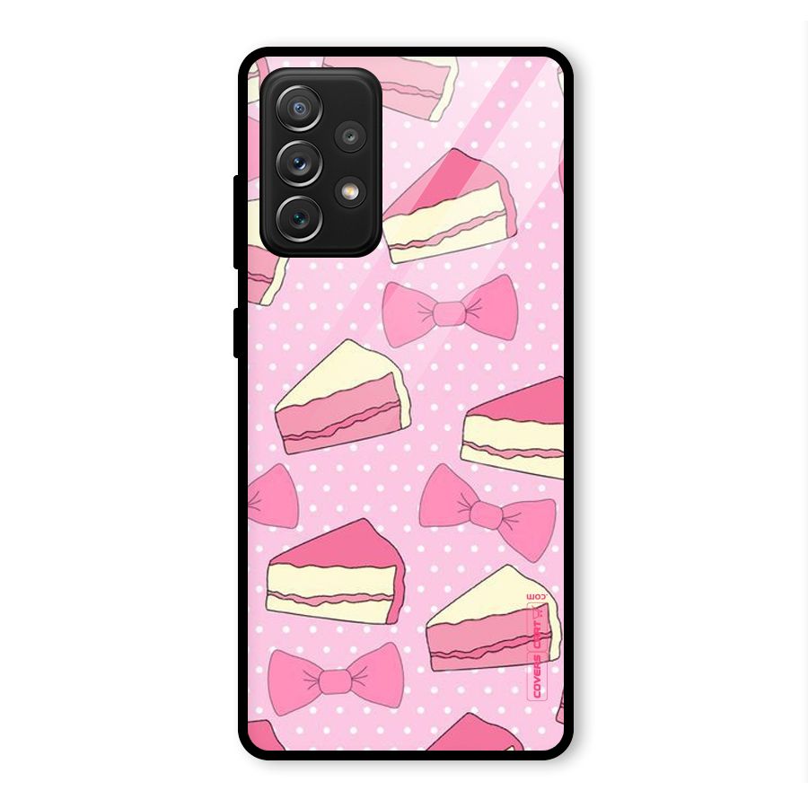 Bow Cake Glass Back Case for Galaxy A72