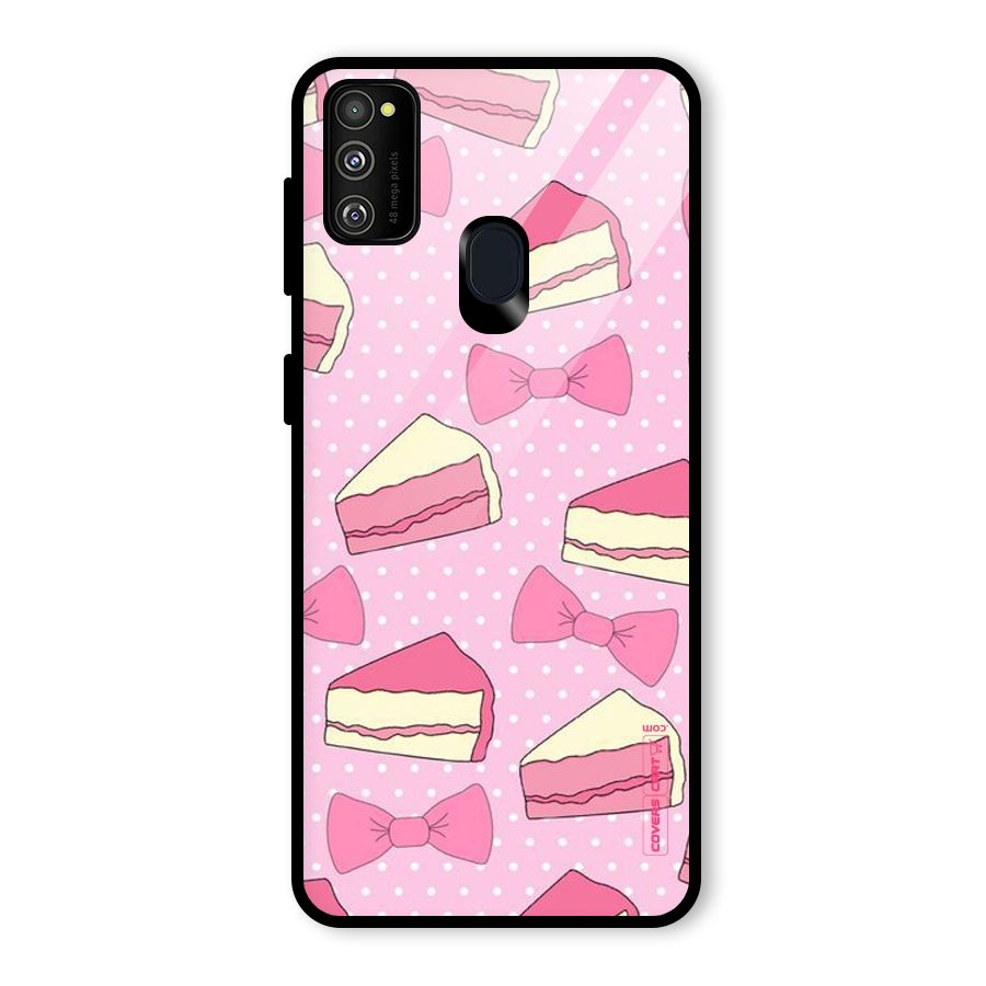 Bow Cake Glass Back Case for Galaxy M30s