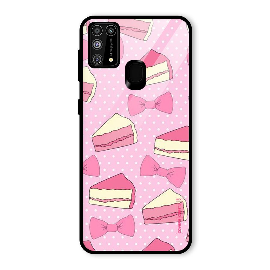 Bow Cake Glass Back Case for Galaxy M31