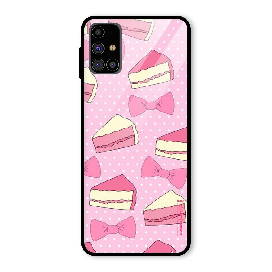 Bow Cake Glass Back Case for Galaxy M31s