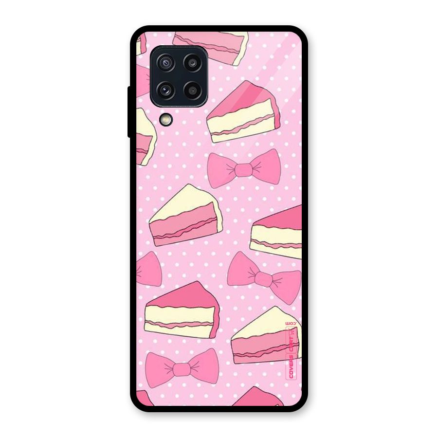 Bow Cake Glass Back Case for Galaxy M32