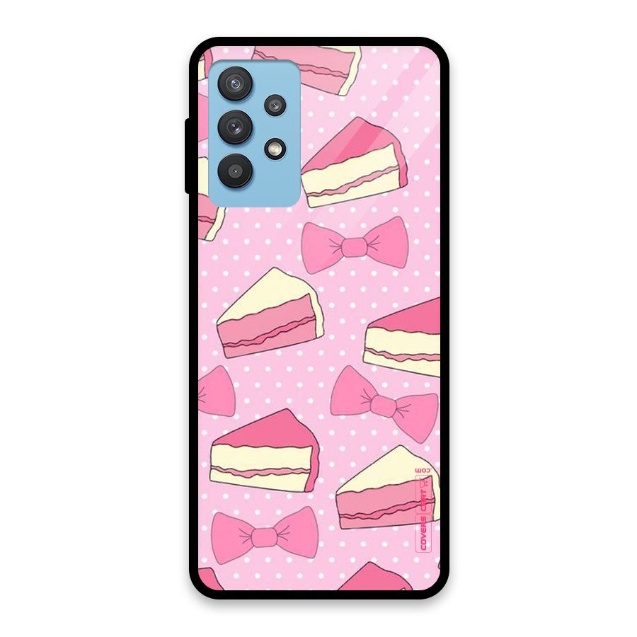 Bow Cake Glass Back Case for Galaxy M32 5G