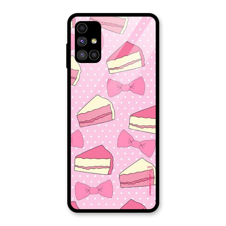 Bow Cake Glass Back Case for Galaxy M51