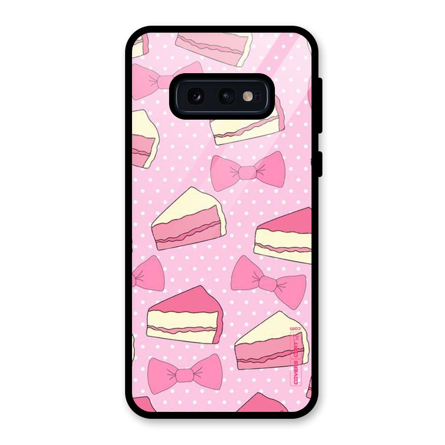Bow Cake Glass Back Case for Galaxy S10e