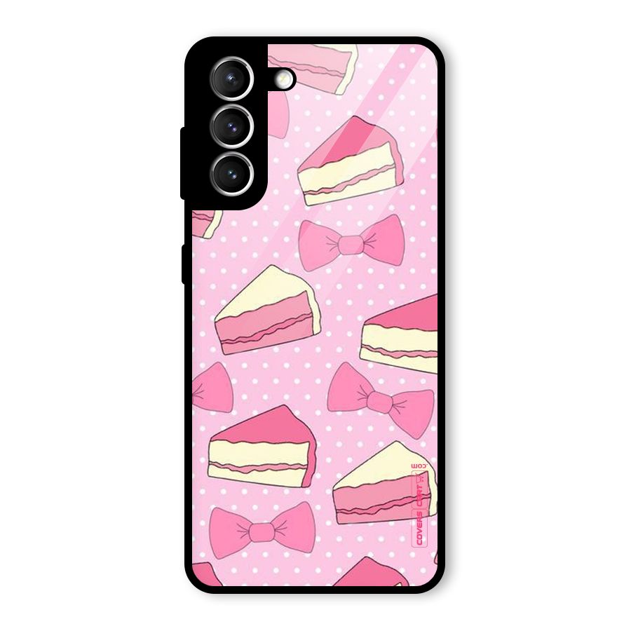 Bow Cake Glass Back Case for Galaxy S21 5G