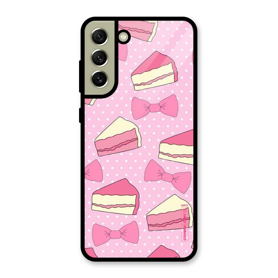 Bow Cake Glass Back Case for Galaxy S21 FE 5G