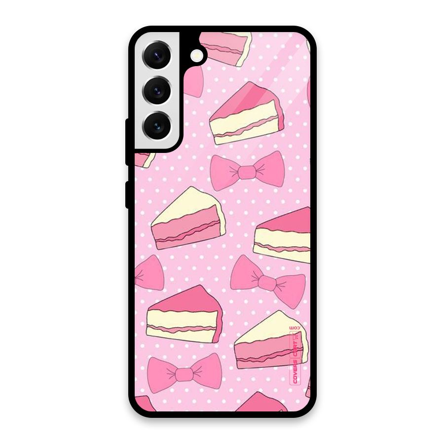 Bow Cake Glass Back Case for Galaxy S22 Plus 5G