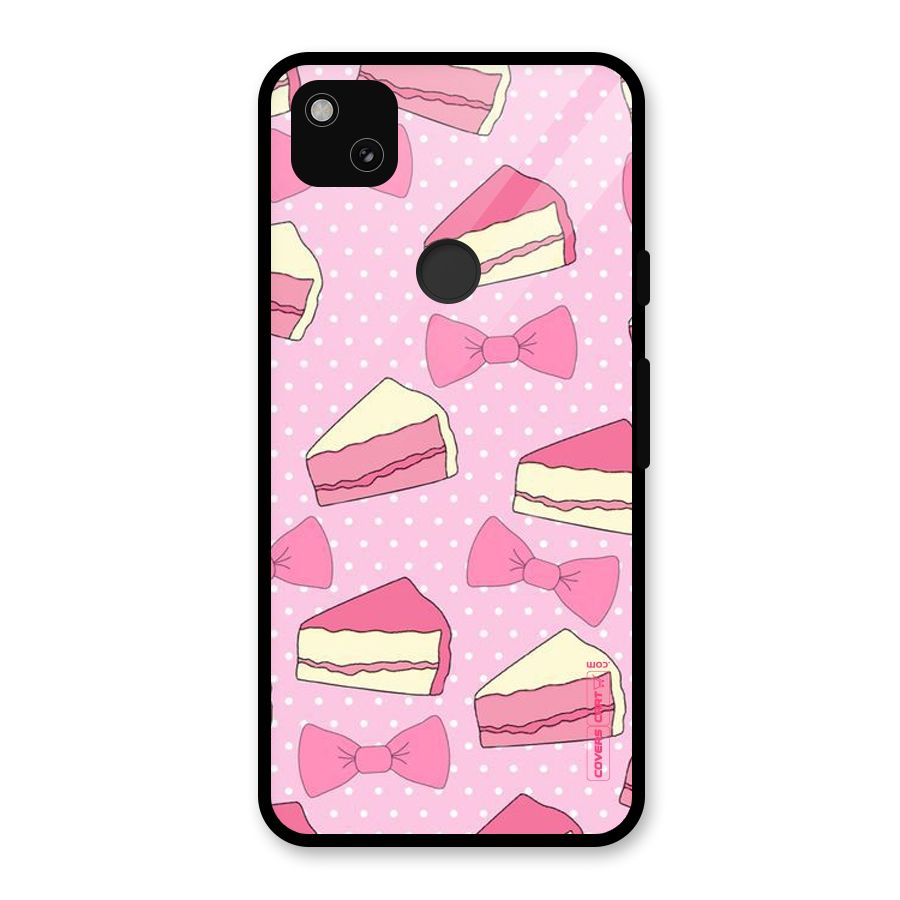 Bow Cake Glass Back Case for Google Pixel 4a