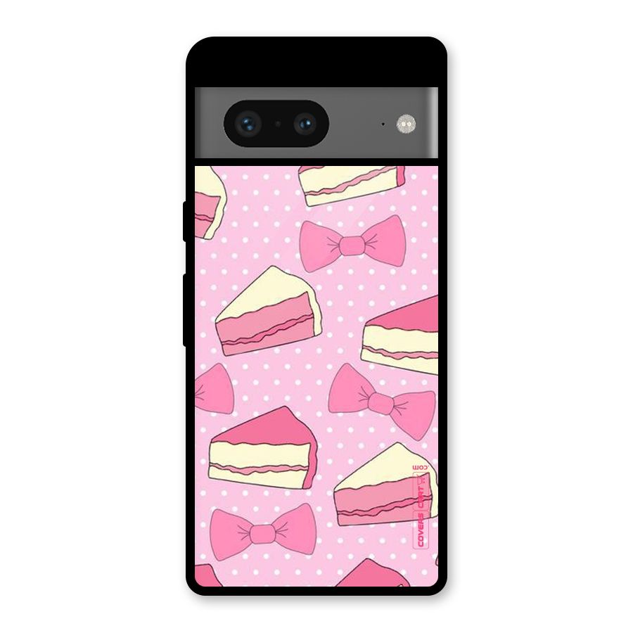 Bow Cake Glass Back Case for Google Pixel 7