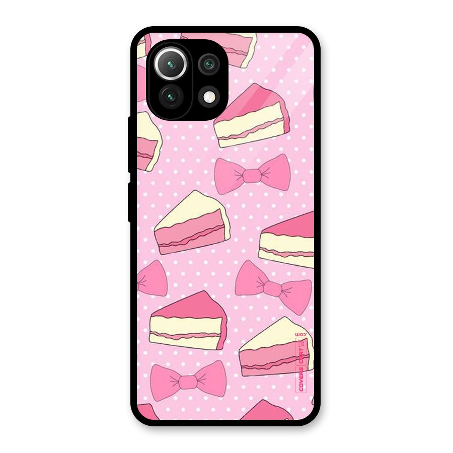 Bow Cake Glass Back Case for Mi 11 Lite
