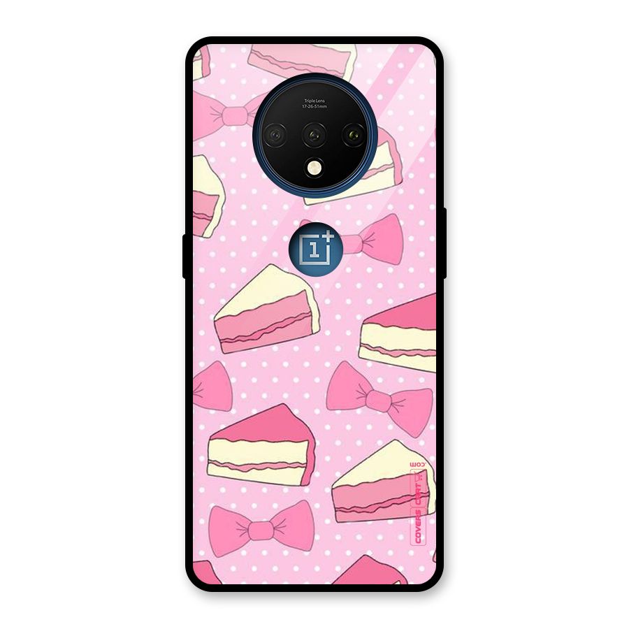 Bow Cake Glass Back Case for OnePlus 7T