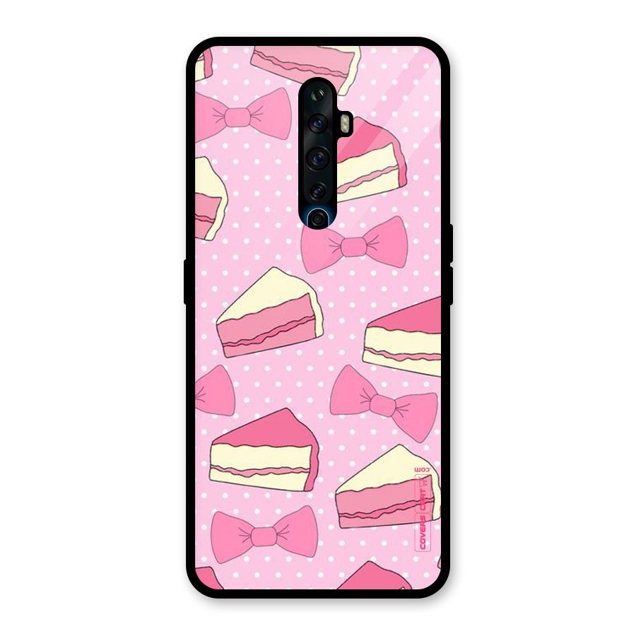 Bow Cake Glass Back Case for Oppo Reno2 F