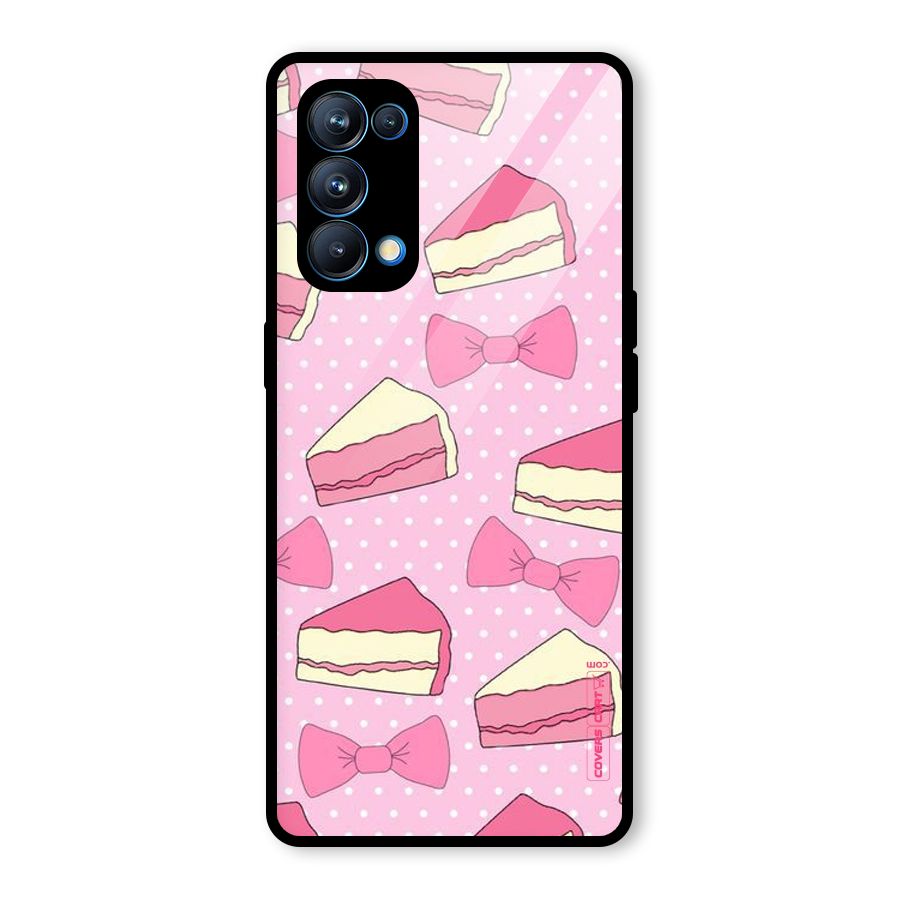 Bow Cake Glass Back Case for Oppo Reno5 Pro 5G