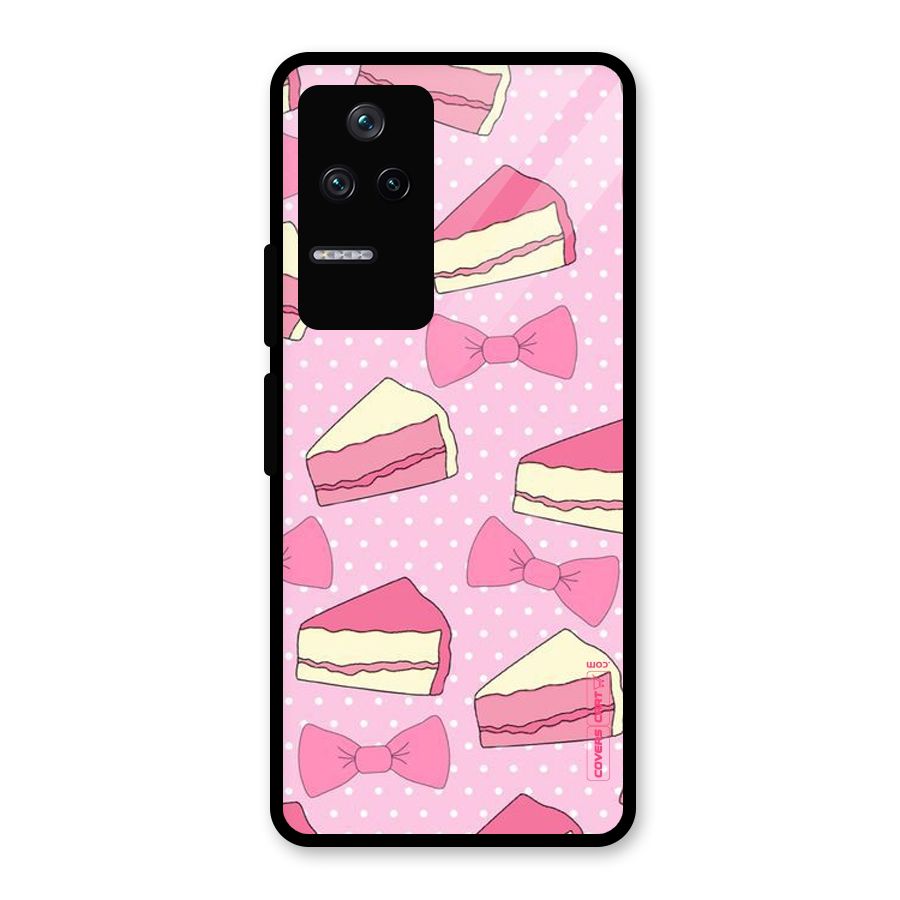 Bow Cake Glass Back Case for Poco F4 5G