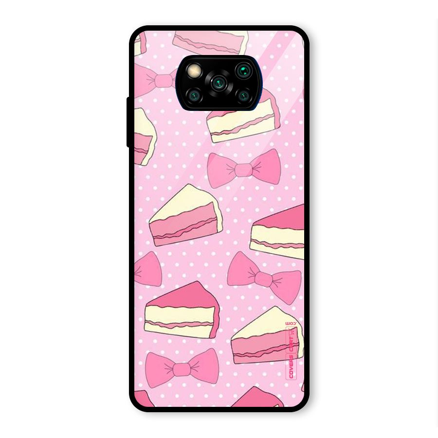 Bow Cake Glass Back Case for Poco X3 Pro