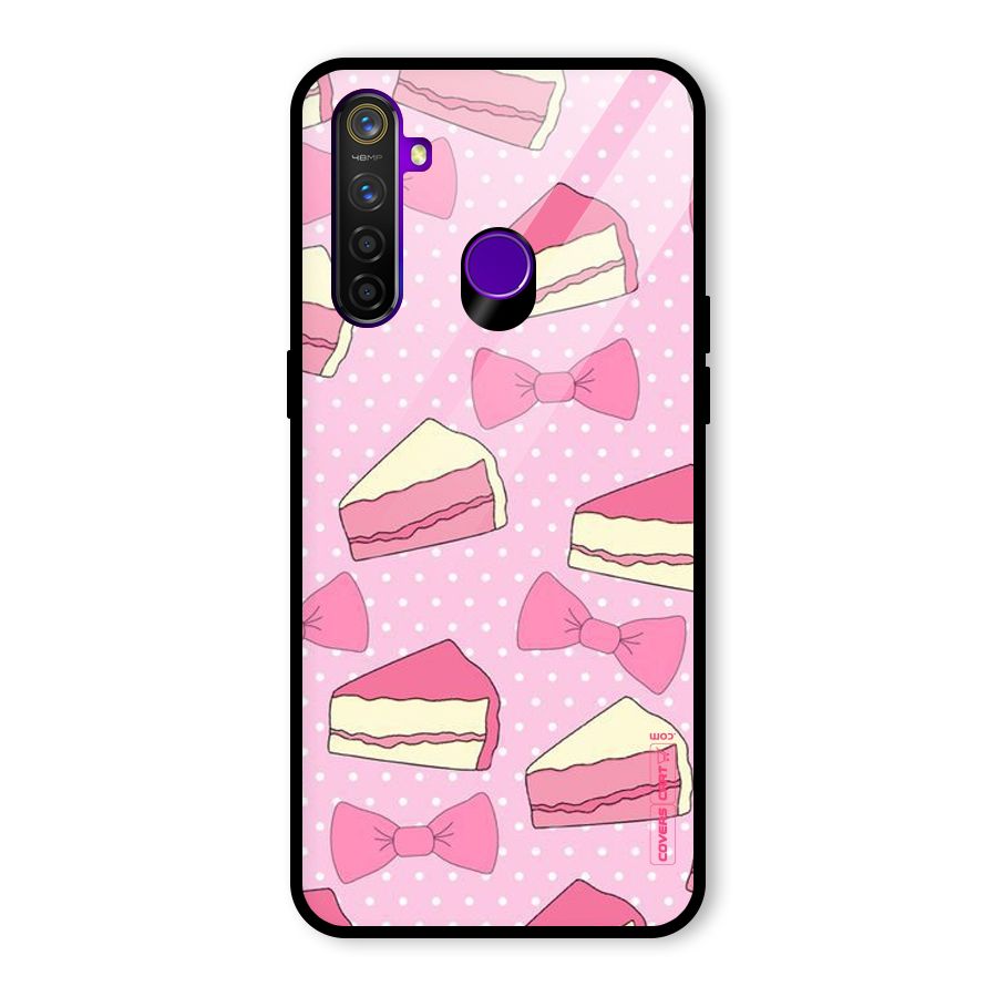 Bow Cake Glass Back Case for Realme 5 Pro