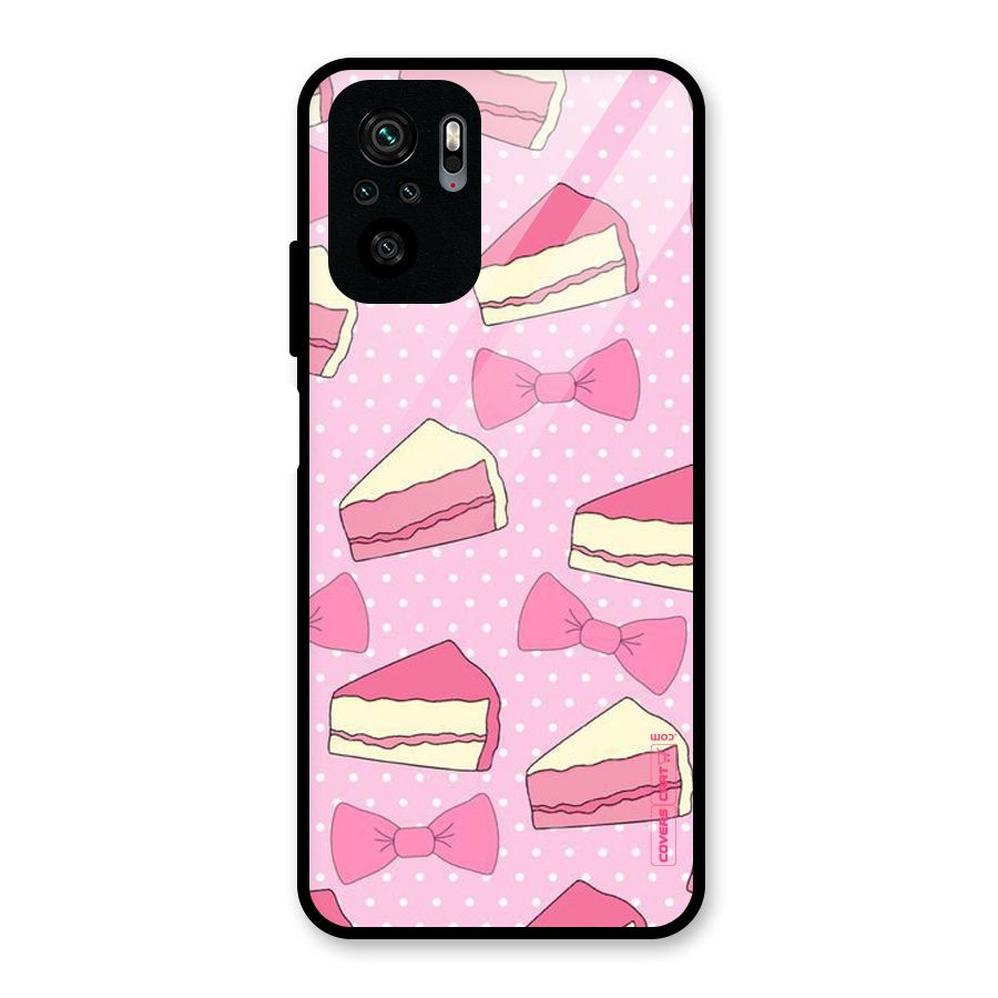 Bow Cake Glass Back Case for Redmi Note 10S