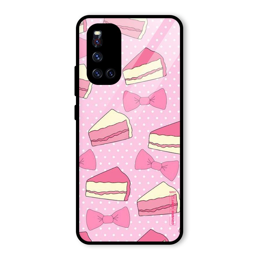 Bow Cake Glass Back Case for Vivo V19