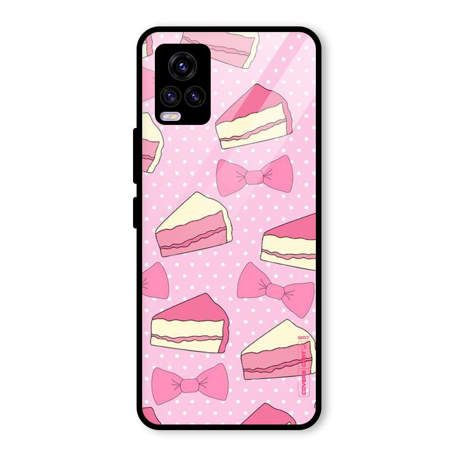 Bow Cake Glass Back Case for Vivo V20