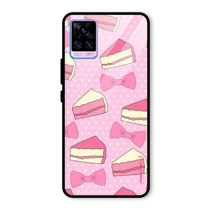 Bow Cake Glass Back Case for Vivo V20 Pro