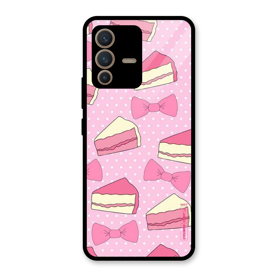 Bow Cake Glass Back Case for Vivo V23 5G