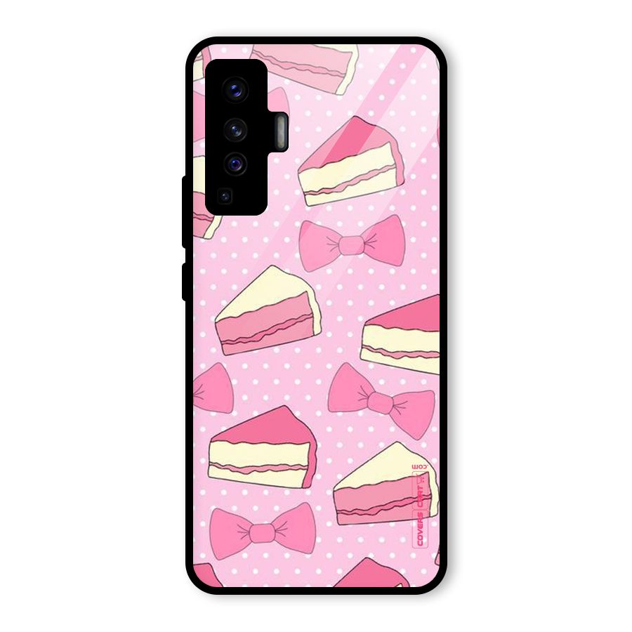 Bow Cake Glass Back Case for Vivo X50