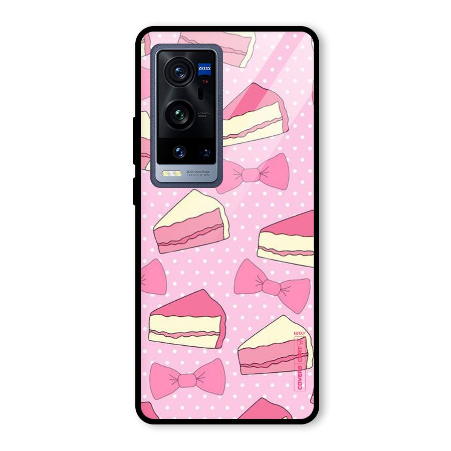 Bow Cake Glass Back Case for Vivo X60 Pro Plus