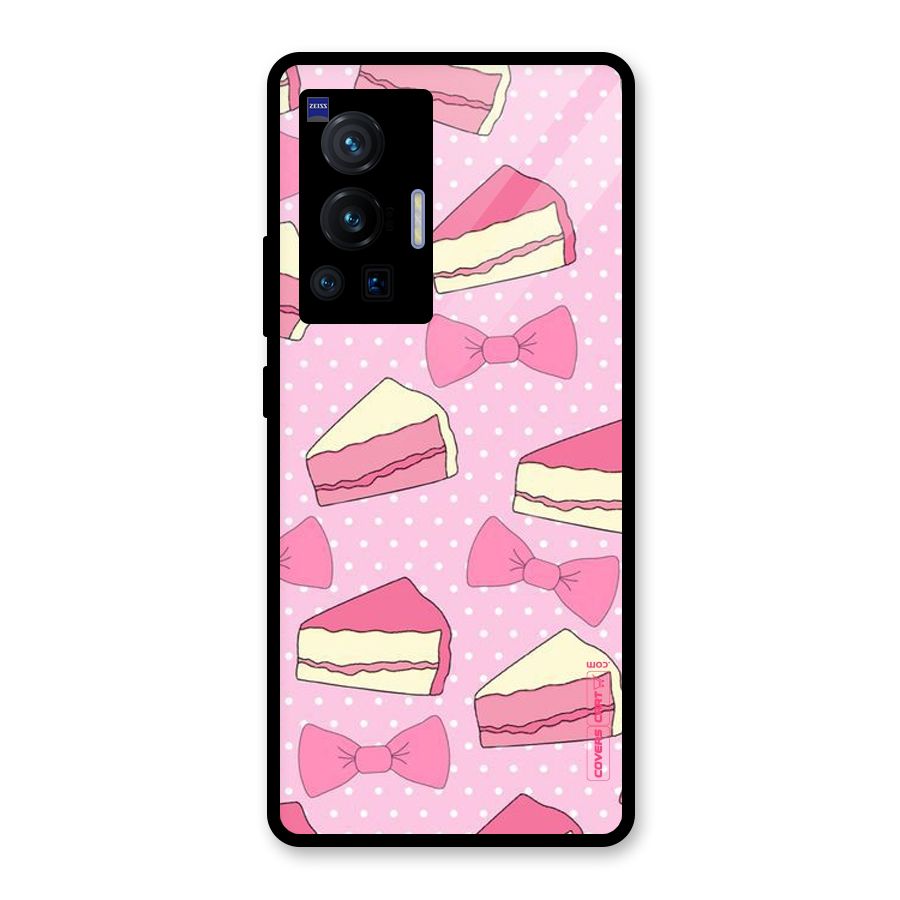 Bow Cake Glass Back Case for Vivo X70 Pro