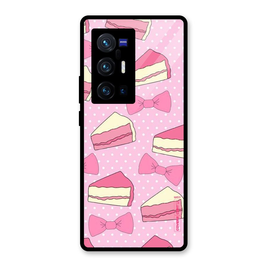 Bow Cake Glass Back Case for Vivo X70 Pro Plus
