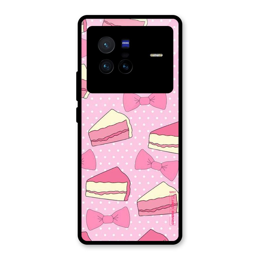 Bow Cake Glass Back Case for Vivo X80