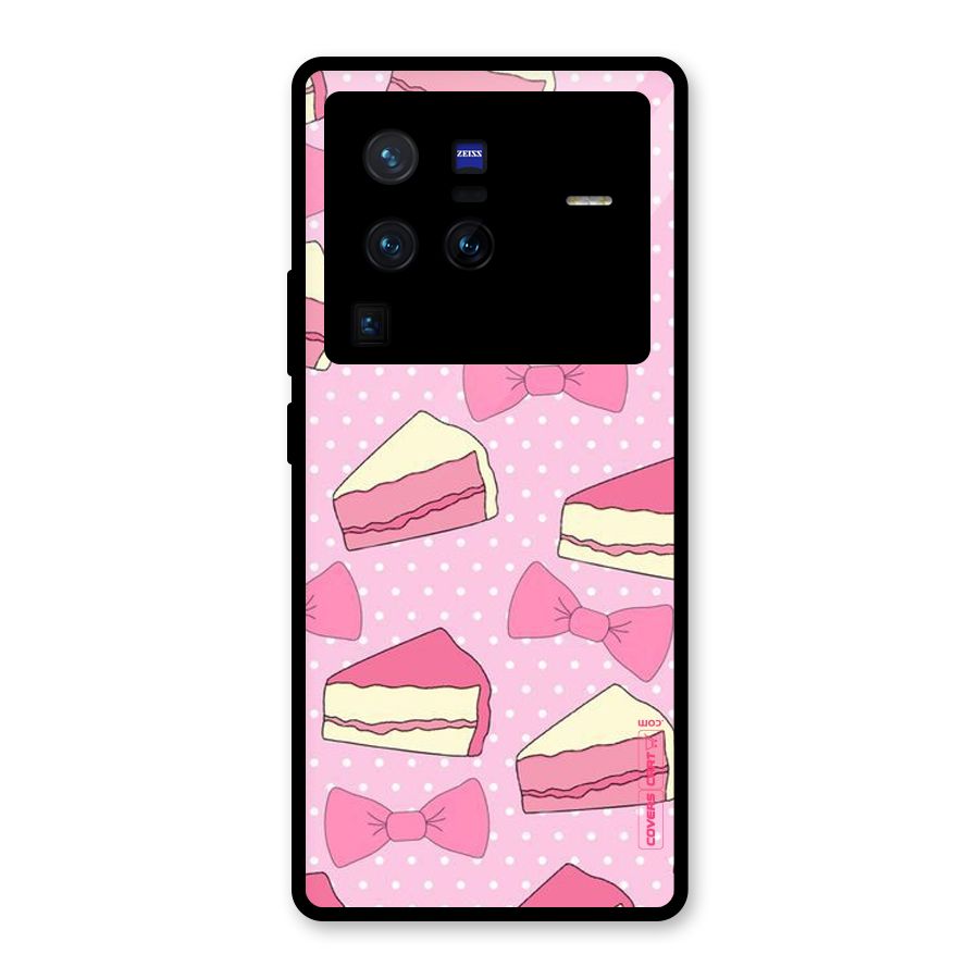 Bow Cake Glass Back Case for Vivo X80 Pro