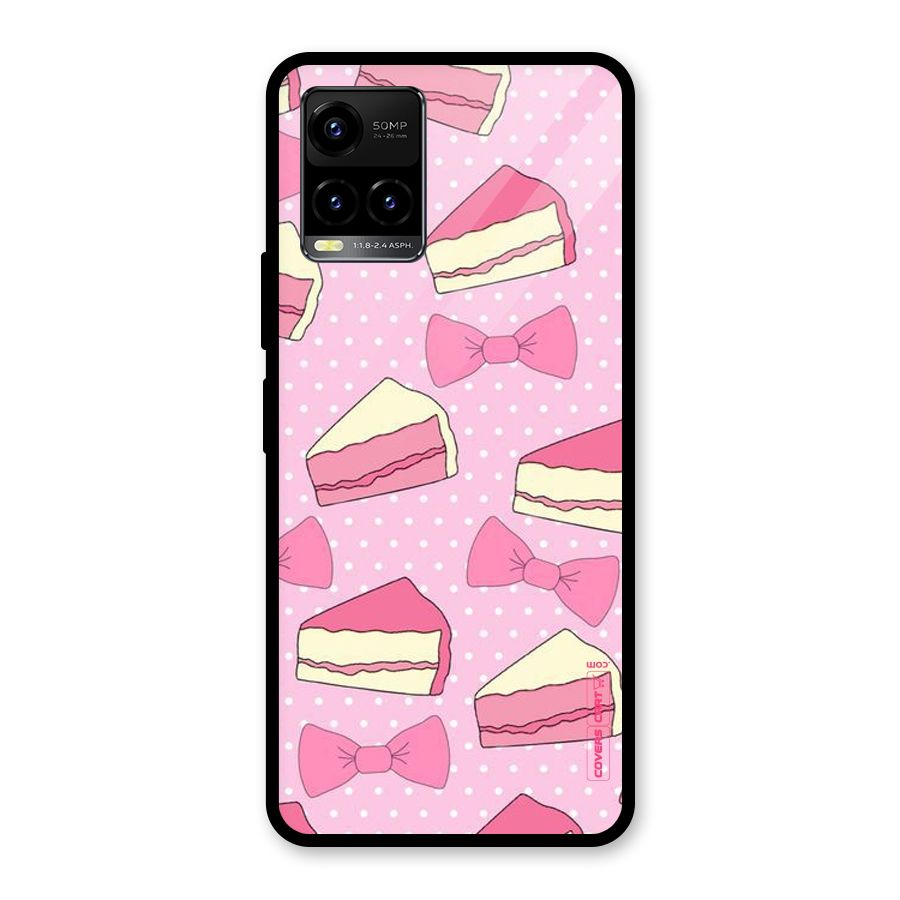 Bow Cake Glass Back Case for Vivo Y21T