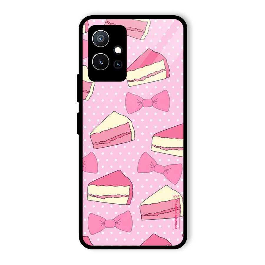 Bow Cake Glass Back Case for Vivo Y75 5G