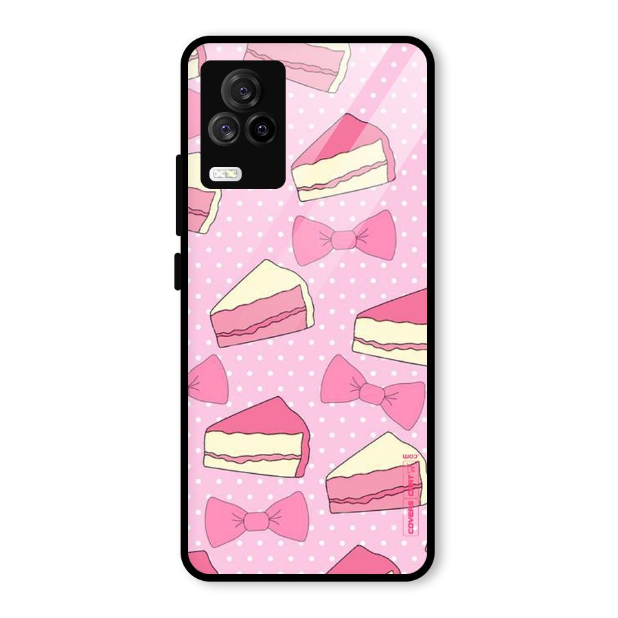 Bow Cake Glass Back Case for Vivo iQOO 7 Legend 5G
