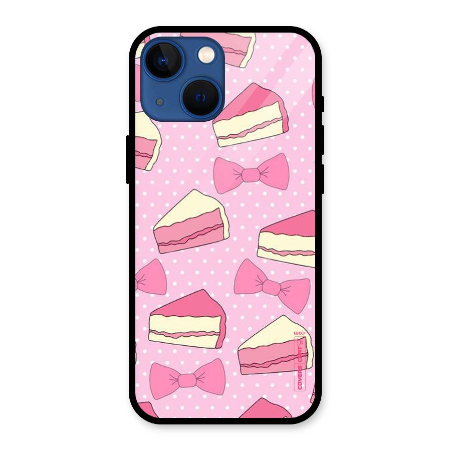 Bow Cake Glass Back Case for iPhone 13 Mini