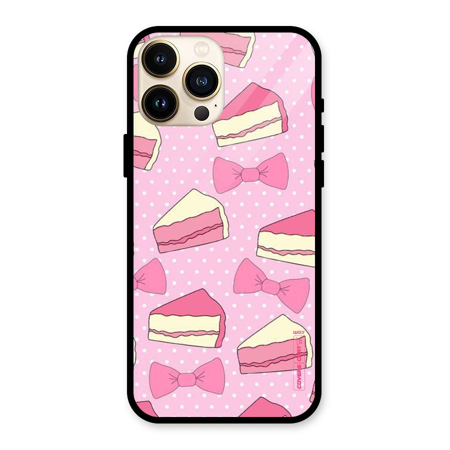 Bow Cake Glass Back Case for iPhone 13 Pro Max